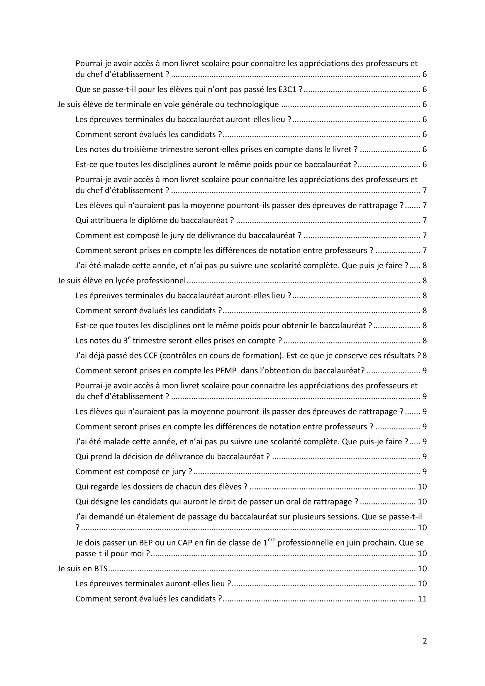 Questions réponses sur les examens nationaux Collège Henri IV